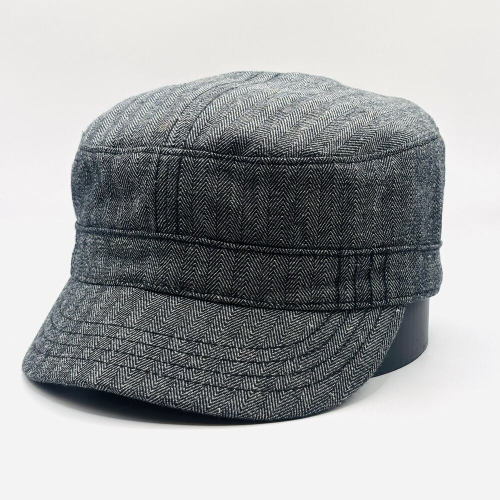 Gap Cadet Hat Cap Size S/M Grey With Camo Lining Newsboy